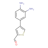 Chemical structure of 4-(3,4-diaminophenyl)thiophene-2-carbaldehyde - CSSB06590145094