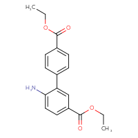 Chemical structure of 3,4'-diethyl 6-amino-[1,1'-biphenyl]-3,4'-dicarboxylate - CSSB06584244673