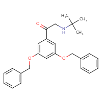 Chemical structure of 1-[3,5-bis(benzyloxy)phenyl]-2-(tert-butylamino)ethan-1-one - CSSB02498375292