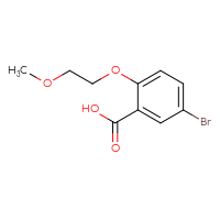 Chemical structure of 5-bromo-2-(2-methoxyethoxy)benzoic acid - CSSB00000243787