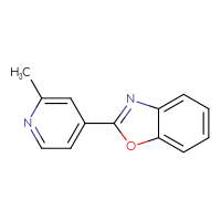 Chemical structure of 2-(2-methylpyridin-4-yl)-1,3-benzoxazole - CSSB08566802796