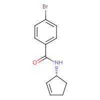 Chemical structure of 4-bromo-N-[(1R)-cyclopent-2-en-1-yl]benzamide - CSSB02496814662