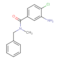 Chemical structure of 3-amino-N-benzyl-4-chloro-N-methylbenzamide - CSSB00000742832
