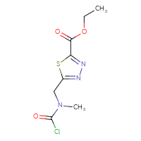 Chemical structure of ethyl 5-{[(chlorocarbonyl)(methyl)amino]methyl}-1,3,4-thiadiazole-2-carboxylate - CSSB14968819629