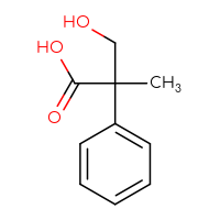 Chemical structure of 3-hydroxy-2-methyl-2-phenylpropanoic acid - CSSB00009908195