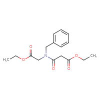 Chemical structure of ethyl 2-[benzyl(2-ethoxy-2-oxoethyl)carbamoyl]acetate - CSSB00104564424