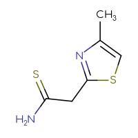 Chemical structure of 2-(4-methyl-1,3-thiazol-2-yl)ethanethioamide - CSSB00000203692
