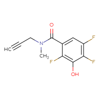 Chemical structure of 2,4,5-trifluoro-3-hydroxy-N-methyl-N-(prop-2-yn-1-yl)benzamide - CSSB00001786400