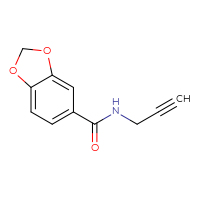 Chemical structure of N-(prop-2-yn-1-yl)-2H-1,3-benzodioxole-5-carboxamide - CSSB00000175938