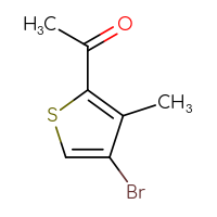 Chemical structure of 1-(4-bromo-3-methylthiophen-2-yl)ethan-1-one - CSSB00021619561