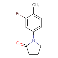 Chemical structure of 1-(3-bromo-4-methylphenyl)pyrrolidin-2-one - CSSB00011847981