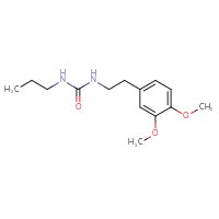 Chemical structure of 1-[2-(3,4-dimethoxyphenyl)ethyl]-3-propylurea - CSSB00025739318