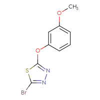 Chemical structure of 2-bromo-5-(3-methoxyphenoxy)-1,3,4-thiadiazole - CSSB00012111715