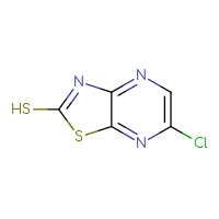 Chemical structure of 6-chloro-[1,3]thiazolo[4,5-b]pyrazine-2-thiol - CSSB02515434011