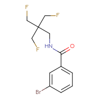 Chemical structure of 3-bromo-N-[3-fluoro-2,2-bis(fluoromethyl)propyl]benzamide - CSSB20506804055