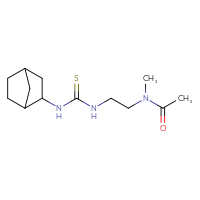 Chemical structure of N-{2-[({bicyclo[2.2.1]heptan-2-yl}carbamothioyl)amino]ethyl}-N-methylacetamide - CSSB21432519090
