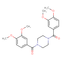 Chemical structure of 1,4-bis(3,4-dimethoxybenzoyl)piperazine - CSSB00047001806