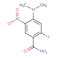 Chemical structure of 4-(dimethylamino)-2-fluoro-5-nitrobenzamide - CSSB01993536369