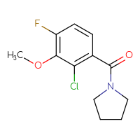 Chemical structure of 1-(2-chloro-4-fluoro-3-methoxybenzoyl)pyrrolidine - CSSB06630655595