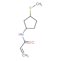 Chemical structure of N-[3-(methylsulfanyl)cyclopentyl]prop-2-enamide - CSSB00014414108