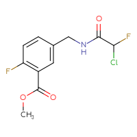 Chemical structure of methyl 5-[(2-chloro-2-fluoroacetamido)methyl]-2-fluorobenzoate - CSSB21332110252