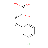 Chemical structure of 2-(4-chloro-2-methylphenoxy)propanoic acid - CSSB00000212078