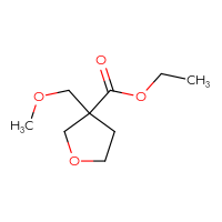 Chemical structure of ethyl 3-(methoxymethyl)oxolane-3-carboxylate - CSSB00041143585