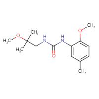 Chemical structure of 3-(2-methoxy-2-methylpropyl)-1-(2-methoxy-5-methylphenyl)urea - CSSB02012832056