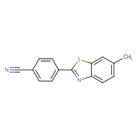 Chemical structure of 4-(6-methyl-1,3-benzothiazol-2-yl)benzonitrile - CSSB00160503142