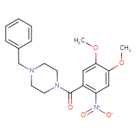 Chemical structure of 1-benzyl-4-(4,5-dimethoxy-2-nitrobenzoyl)piperazine - CSSB00046086893