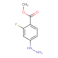 Chemical structure of methyl 2-fluoro-4-hydrazinylbenzoate - CSSB00010724372
