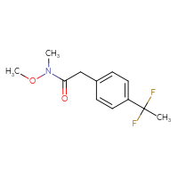Chemical structure of 2-[4-(1,1-difluoroethyl)phenyl]-N-methoxy-N-methylacetamide - CSSB21151591337