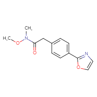 Chemical structure of N-methoxy-N-methyl-2-[4-(1,3-oxazol-2-yl)phenyl]acetamide - CSSB21151591454