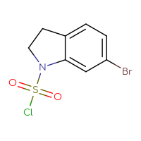 Chemical structure of 6-bromo-2,3-dihydro-1H-indole-1-sulfonyl chloride - CSSB00024460782