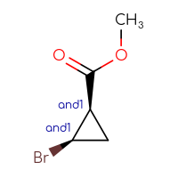 Chemical structure of rac-methyl (1R,2R)-2-bromocyclopropane-1-carboxylate - CSSB20620684113