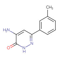 Chemical structure of 4-amino-6-(3-methylphenyl)-2,3-dihydropyridazin-3-one - CSSB00021299219