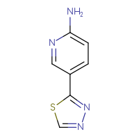 Chemical structure of 5-(1,3,4-thiadiazol-2-yl)pyridin-2-amine - CSSB00117463714