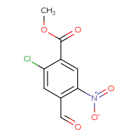 Chemical structure of methyl 2-chloro-4-formyl-5-nitrobenzoate - CSSB00135182705