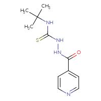 Chemical structure of N-[(tert-butylcarbamothioyl)amino]pyridine-4-carboxamide - CSSB00025734867