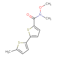 Chemical structure of N-methoxy-N,5'-dimethyl-[2,2'-bithiophene]-5-carboxamide - CSSB07288832782
