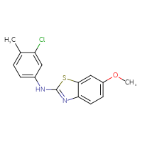 Chemical structure of N-(3-chloro-4-methylphenyl)-6-methoxy-1,3-benzothiazol-2-amine - CSSB00020652153
