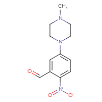 Chemical structure of 5-(4-methylpiperazin-1-yl)-2-nitrobenzaldehyde - CSSB00001438436