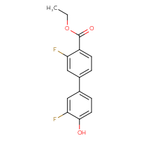 Chemical structure of ethyl 3,3'-difluoro-4'-hydroxy-[1,1'-biphenyl]-4-carboxylate - CSSB00150705249