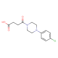 Chemical structure of 4-[4-(4-chlorophenyl)piperazin-1-yl]-4-oxobutanoic acid - CSSB00000689792