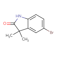 Chemical structure of 5-bromo-3,3-dimethyl-2,3-dihydro-1H-indol-2-one - CSSB00000756795