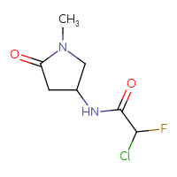 Chemical structure of 2-chloro-2-fluoro-N-(1-methyl-5-oxopyrrolidin-3-yl)acetamide - CSSB09888793122