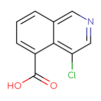 Chemical structure of 4-chloroisoquinoline-5-carboxylic acid - CSSB00021448480
