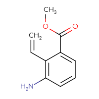 Chemical structure of methyl 3-amino-2-ethenylbenzoate - CSSB00009963138