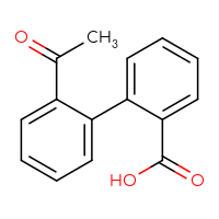 Chemical structure of 2'-acetyl-[1,1'-biphenyl]-2-carboxylic acid - CSSB00020671072