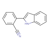 Chemical structure of 2-(1H-indol-2-yl)benzonitrile - CSSB01771045390
